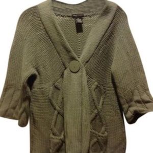 BCBGMAXAZRIA Bcbgeneration Swing One Button Front. Slight Bell Sleeve. Moss Gree